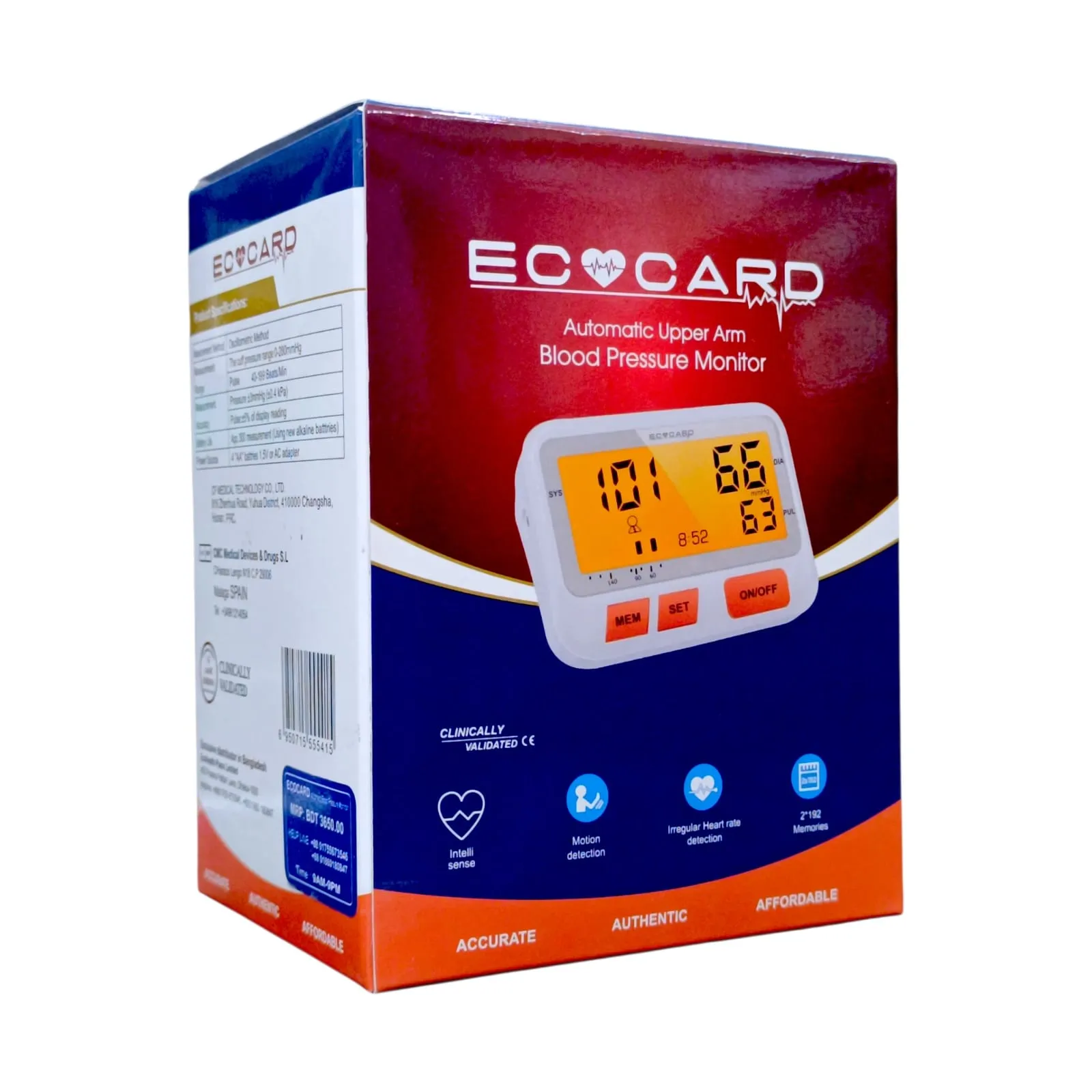 Ecocard Automatic Blood Pressure Monitor