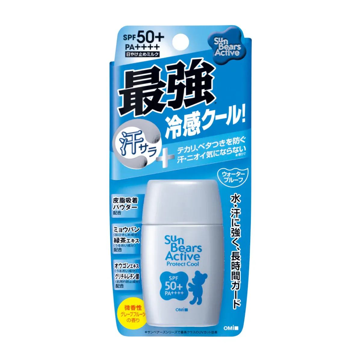 Sun Bears Silver Active Cooling Milk Sunscreen SPF50+ PA++++ 30g